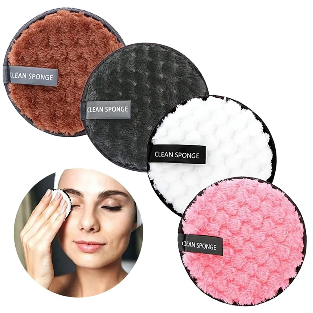 Make-up Remover Pads – Waschbare Mikrofaser Reinigungspads (4er Set)